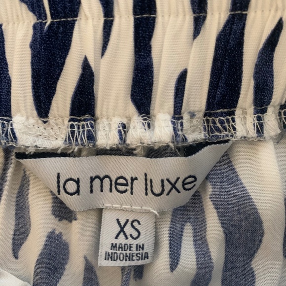 La Mer Luxe Blue/White Patterned Skirt sz XS - Picture 4 of 5